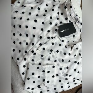 Fashion Nova polka dot button up